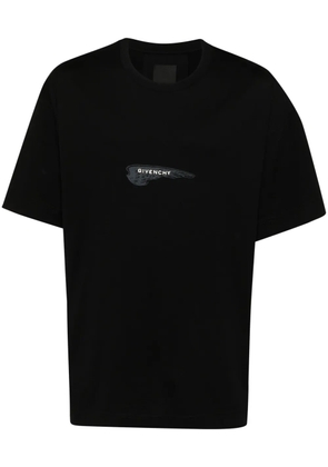 Givenchy logo-embroidered wings-print T-shirt - Black