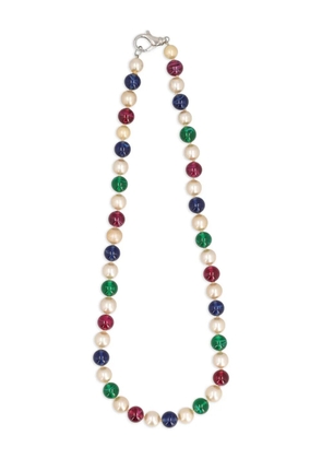 Vintage multi-beaded necklace - Red