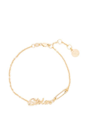 Stolen Girlfriends Club Sentimental Script bracelet - Gold
