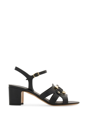 Ferragamo Gancini ornament sandals - Black