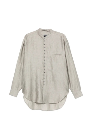 Giorgio Armani collarless shirt - Grey
