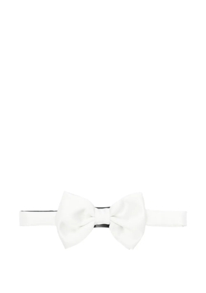 Corneliani twill bow tie - White
