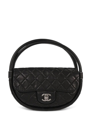 CHANEL Pre-Owned 2014 small Hula Hoop quilted leather tote bag - Black