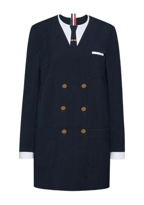 Thom Browne pinstripes mini dress - Blue