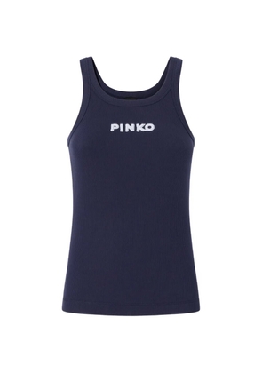 PINKO sleeveless ribbed top - Blue