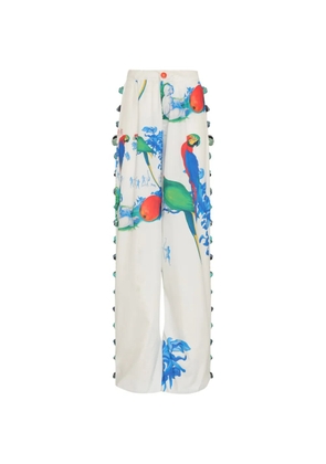 Amir Slama print trousers - White