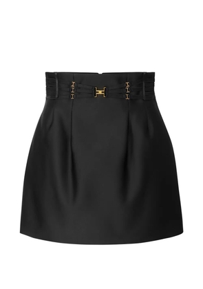 Elisabetta Franchi satin with elastic straps mini skirt - Black