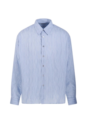 COOR striped-pattern buttoned shirt - Blue