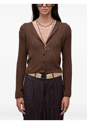 Osklen ribbed cardigan - Brown