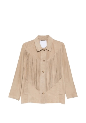 blusotto fringed jacket - Neutrals