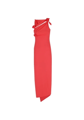 Coperni flower knot-detail dress - Red
