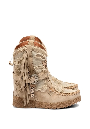 EL VAQUERO Arya fringe-detail buckle-fastening boots - Neutrals