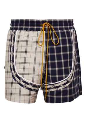 RHUDE plaid shorts - Blue