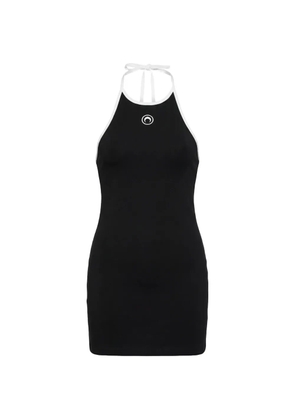 Marine Serre moon-logo jersey dress - Black