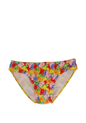 Moschino Pre-Owned bear-print swim trunks - Yellow