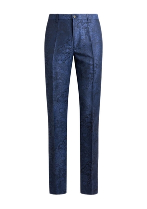 ETRO jacquard paisley-motif trousers - Blue