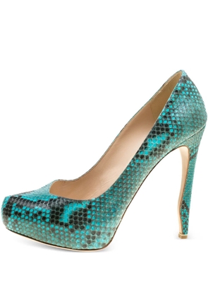 Nicholas Kirkwood 2016 Python Leather Pumps - Green