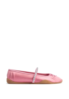 Giuseppe Zanotti rhinestone bow ballet flat - Pink