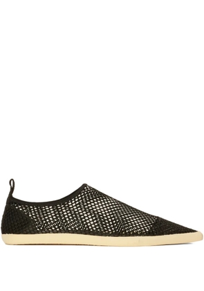 Osklen mesh pointed-toe slip-ons - Black