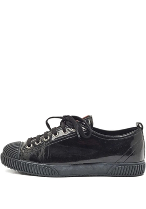 Prada Pre-Owned Sport patent-leather sneakers - Black