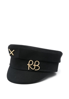 Ruslan Baginskiy piercing-inspired baker boy cap - Black