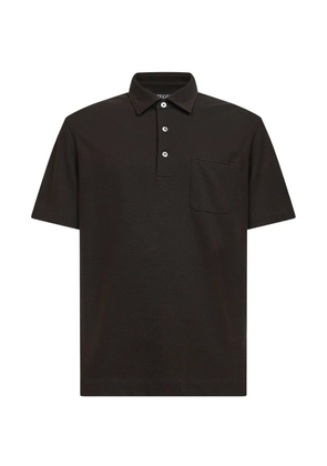 Zegna chest-pocket polo shirt - Brown