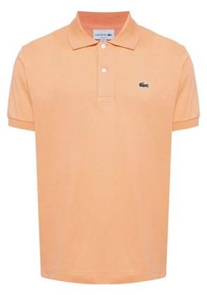 Lacoste logo-applique striped cotton polo - Orange