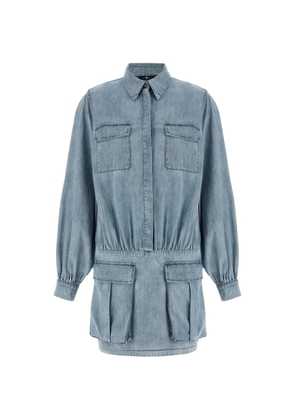 7 For All Mankind utility chambray mini dress - Blue