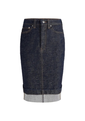 KHAITE Kendra mini skirt - Blue