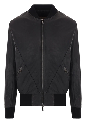 Giorgio Brato zip-up leather jacket - Black