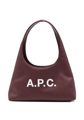 A.P.C. small Ninon logo-print tote bag - Purple