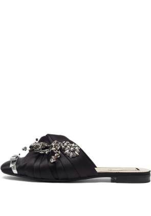 Nº21 pre-owned crystal-embellishmed mules - Black