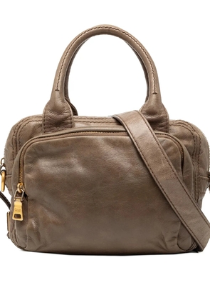 Prada Pre-Owned 2010-2025 Vitello Shine Bauletto satchel - Brown