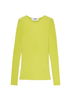 MSGM crew neck long-sleeve top - Green