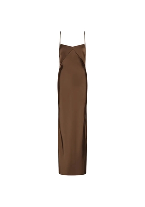 ROTATE BIRGER CHRISTENSEN satin maxi dress - Brown
