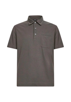 Zegna buttoned patch-pocket polo shirt - Neutrals