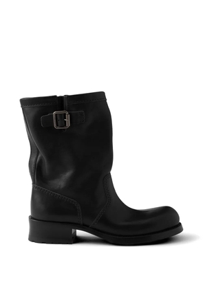 Prada leather mid-calf boots - Black