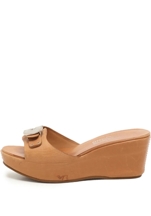 Ferragamo Pre-Owned Gancini leather sandals - Brown