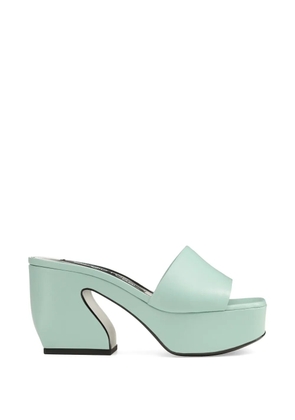 Sergio Rossi platform leather sandals - Green