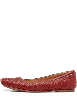 Bottega Veneta Pre-Owned Intrecciato leather ballet flats - Red