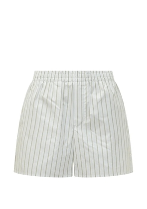 AMI Paris elasticated striped shorts - White