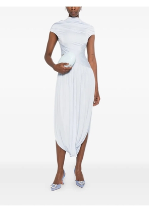 Self-Portrait pleated midi dress - Blue