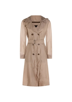 Moorer double-breasted belted coat - Neutrals
