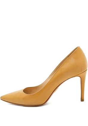Prada Pre-Owned 85mm leather heeled pumps - Neutrals
