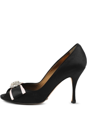 Dolce & Gabbana Pre-Owned satin bow-detail pumps - Black