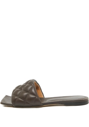 Bottega Veneta Pre-Owned padded square-toe sandals - Brown