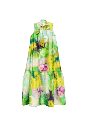 PSOPHIA floral tie maxi dress - Green