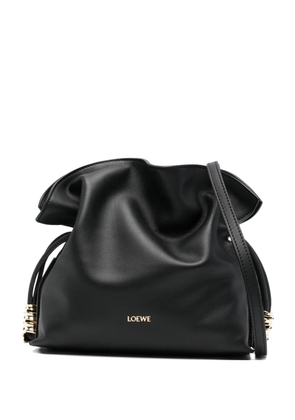 LOEWE mini Flamenco logo-detail clutch bag - Black
