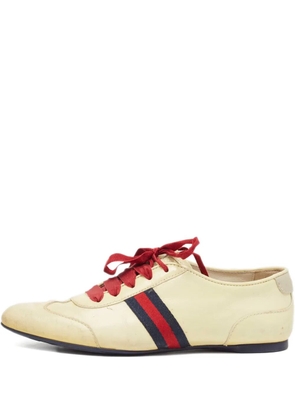 Gucci Pre-Owned leather sneakers - Neutrals