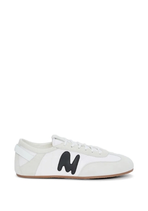 MSGM logo low-top sneakers - White
